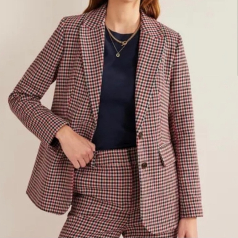 Boden Marylebone Houndstooth Checkered Blazer US Size 8